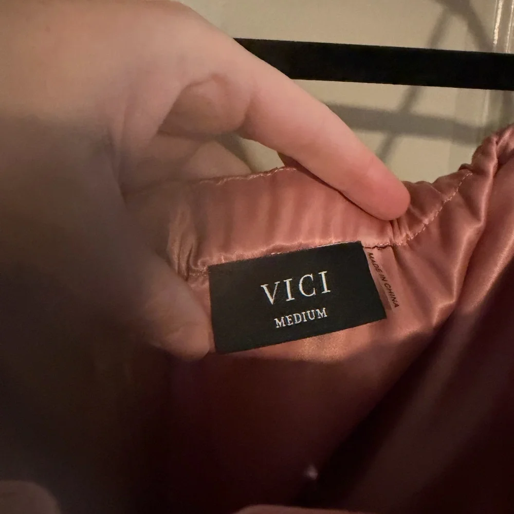 Vici Strapless Pleated Pink Dress - Picture 3 of 3